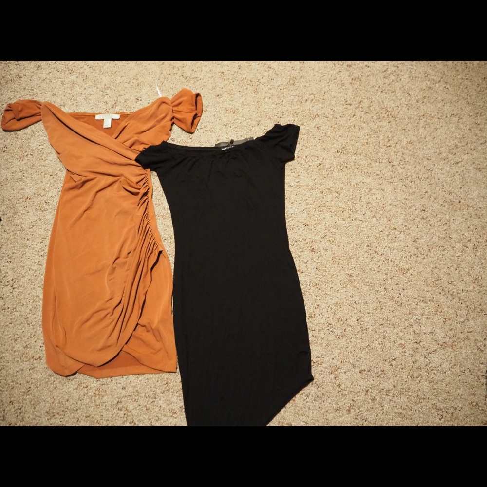 New off the shoulder dresses from forever 21 & nasty gal